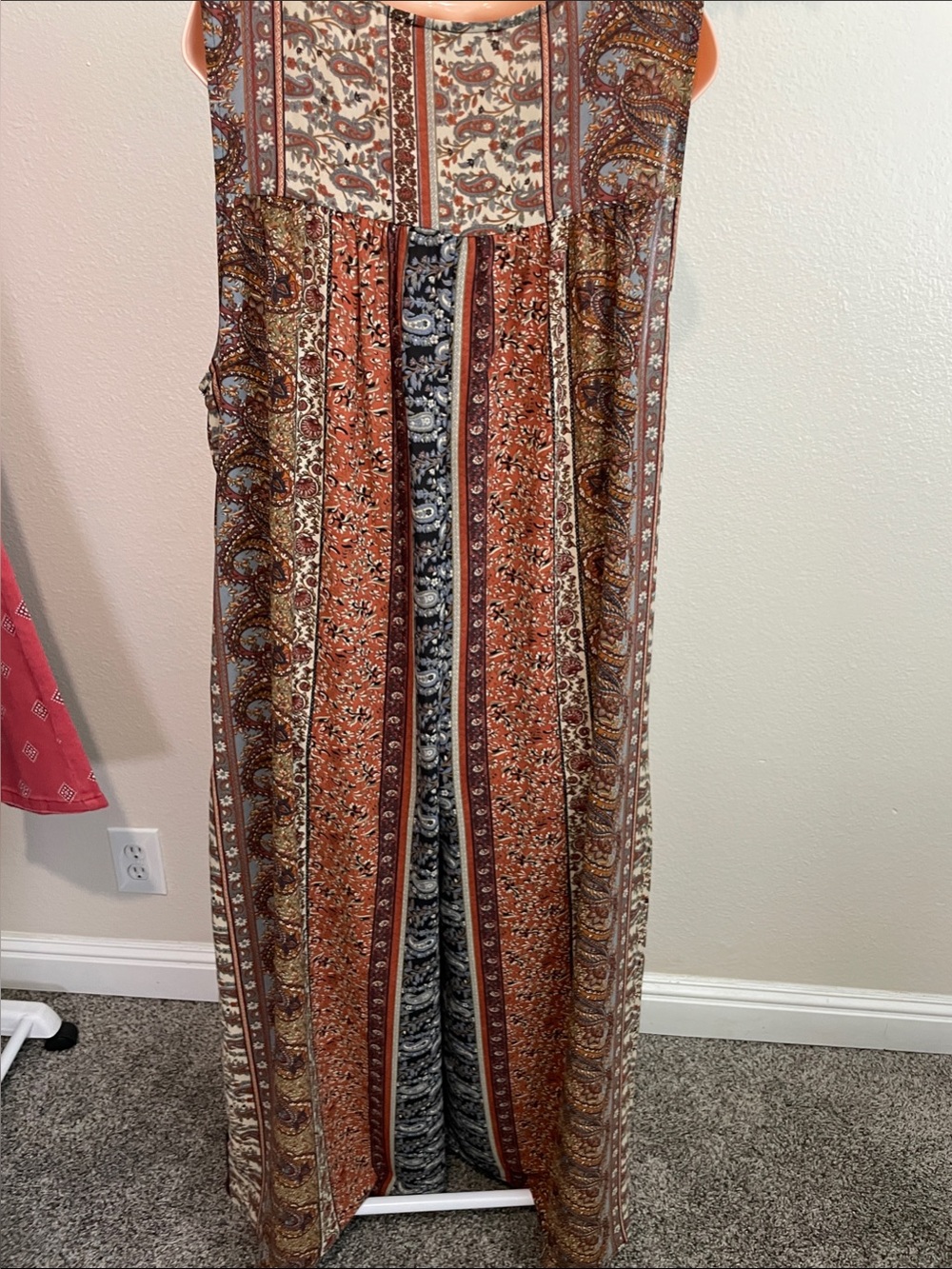 Boho Paisley Wide-Leg Jumpsuit - Picture 6 of 6